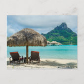 Bora Bora strand stoelen briefkaart (Voorkant)