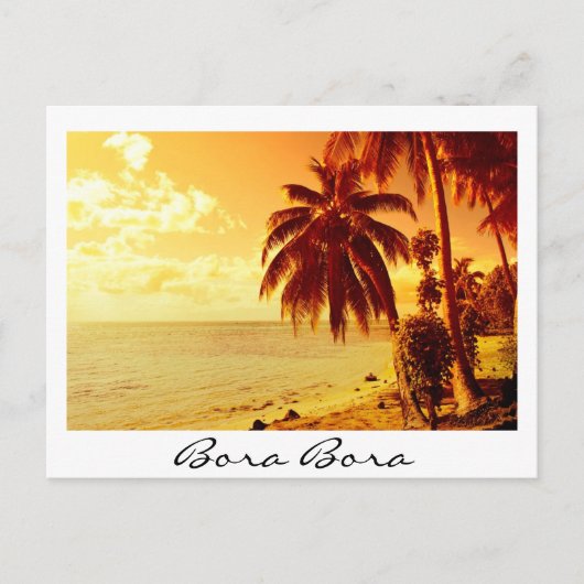 Bora Bora sunset briefkaart (Voorkant)