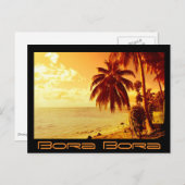 Bora Bora sunset briefkaart (Voorkant / Achterkant)