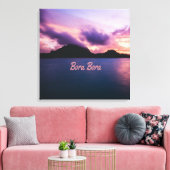 Bora Bora Suset Island Beach Canvas Afdruk (Insitu (Woonkamer))