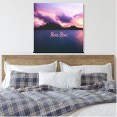 Bora Bora Suset Island Beach Canvas Afdruk (Insitu (Slaapkamer))