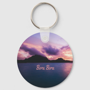 Bora Bora Suset Island Beach Sleutelhanger
