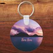 Bora Bora Suset Island Beach Sleutelhanger (Voorkant)