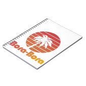 Bora Bora T-shirt voor reis, vakantie en vakantie Notitieboek (Linkerzijde)