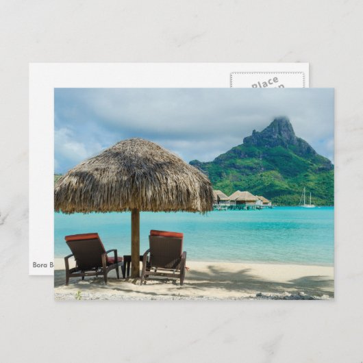 Bora Bora transats carte postale (Devant / Derrière)