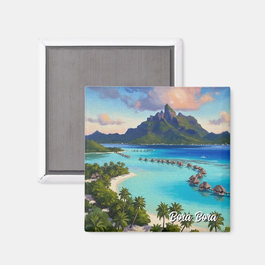 Bora Bora Travel Magneet (Voorkant / Achterkant)