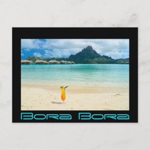 Bora Bora tropical cocktail carte postale