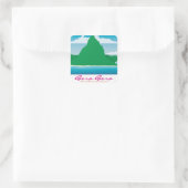 Bora Bora Vierkante Sticker (Tas)