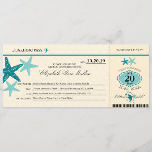 Bora Bora Vrijgezellenfeest Boarding Pass Kaart