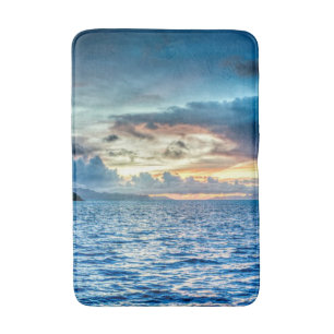 Bora Bora Zonsondergang, landschapsfoto, Badmat