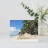 Boracay Beauful Castle - Customize DATE Briefkaart (Staand voorkant)