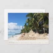 Boracay Beauful Castle - Customize DATE Briefkaart (Voorkant / Achterkant)