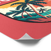 Boracay Filipijnen Retro Emblem Poster (Hoek)