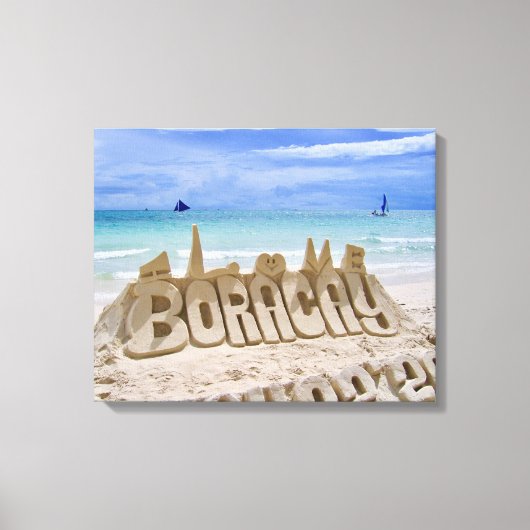 Boracay, Filipijnen, strand en Zee Uitzicht Canvas Afdruk (Voorkant)
