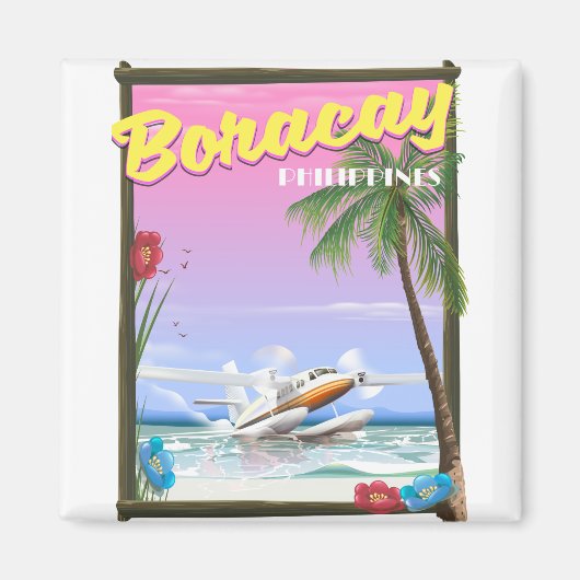 Boracay Filipijnen strand reisposter Magneet (Voorkant)