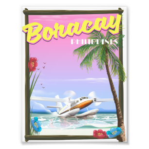 Boracay Filippijnse strandreisposter Foto Afdruk