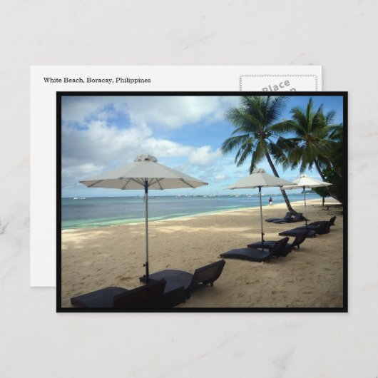 boracay sun lounges briefkaart (Voorkant / Achterkant)