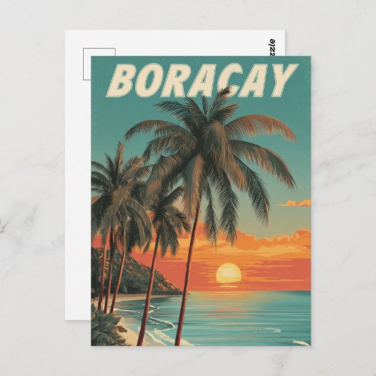 Boracay vintage briefkaart (Voorkant / Achterkant)