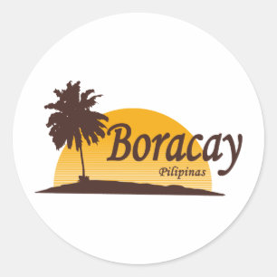Boracay wit ronde sticker