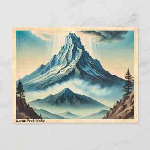 Borah Peak Idaho Vintage Reizen Briefkaart