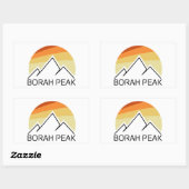 Borah Peak Retro Rechthoekige Sticker (Vel)