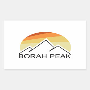 Borah Peak Retro Rechthoekige Sticker