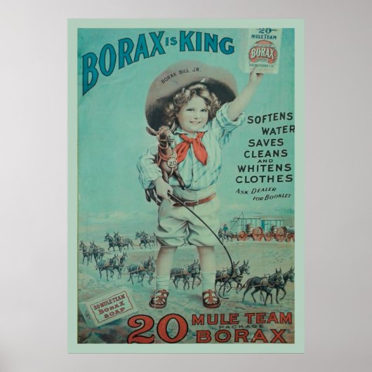 Borax King Vintage Poster Ad (Voorkant)