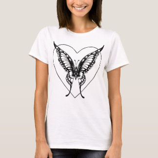 Borboleta Coração T-shirt