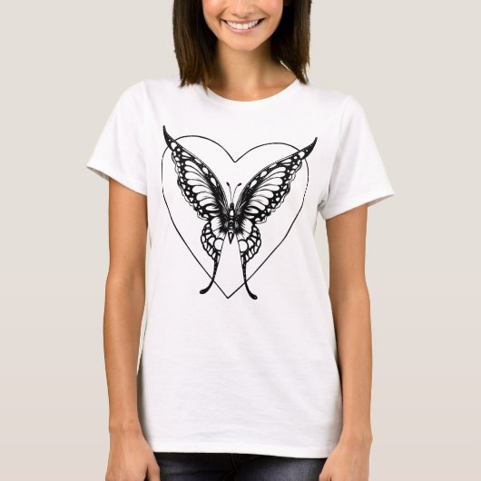Borboleta Coração T-shirt (Voorkant)