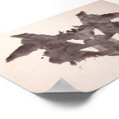 Bord 1 van de Rorschach-testinkt Poster (Hoek)