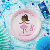 Bord Afrikaanse Amerikaanse Ballerina Birthday Pap (Feest)