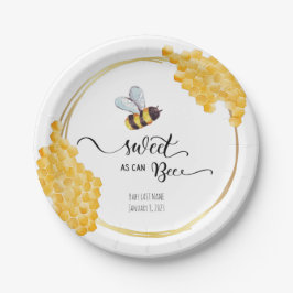 Bord bijen Baby shower instellen