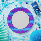 Bord blauw diamantwapier (Feest)