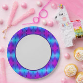 Bord blauw diamantwapier (Feest)