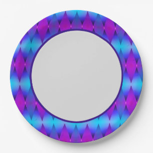 Bord blauw diamantwapier
