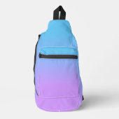 Bord Blauw naar Lavendel Ombre Verlooppatroon Sling Bag (Voorkant)