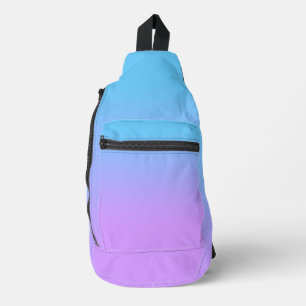 Bord Blauw naar Lavendel Ombre Verlooppatroon Sling Bag