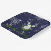 Bord blauw rendierpapier (Gebogen)