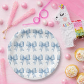 Bord Blauw  Satin Bow Pattern (Feest)