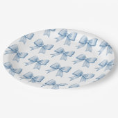 Bord Blauw  Satin Bow Pattern (Gekanteld)