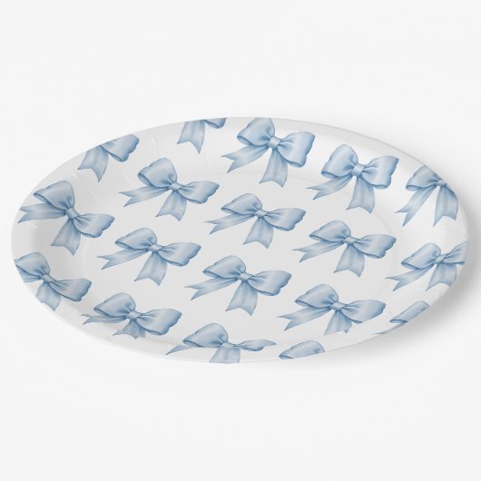 Bord Blauw Satin Bow Pattern (Gekanteld)