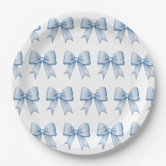 Bord Blauw  Satin Bow Pattern (Voorkant)