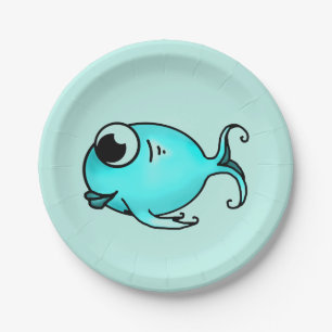 Bord blauw vispapier