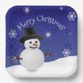 Bord blauw winterkerstpapier met winterrecycleerde (Voorkant)