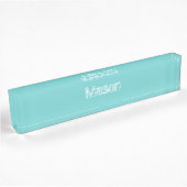 Bord blauwgroen Sky Personalized Name Naambordje