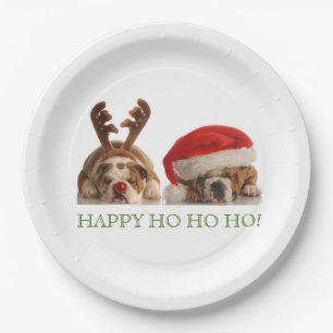BORD CHRISTMAS BULLDOGS PAPIER