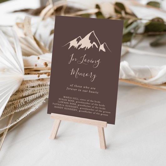 Bord 'Clear Mountain Country In Loving Memory' Poster