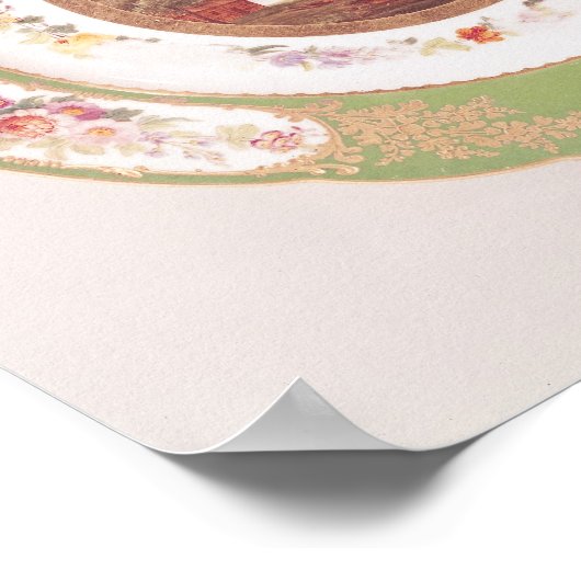 Bord dat het oude Pont de Sevres afgeeft Poster (Hoek)