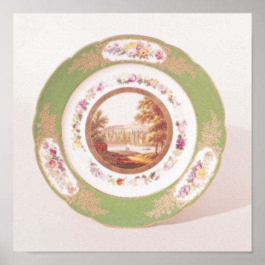 Bord dat het oude Pont de Sevres afgeeft Poster (Voorkant)