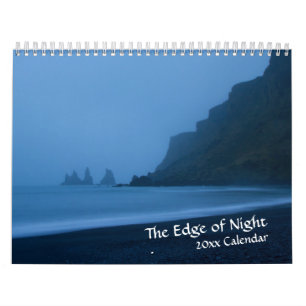 Bord de calendrier de crépuscule de nuit